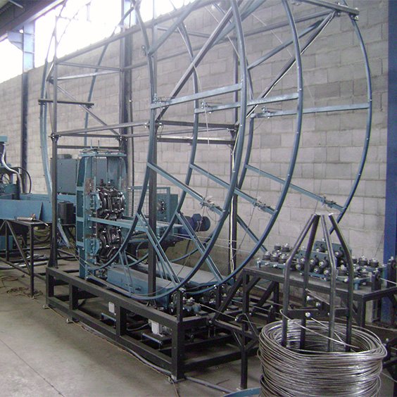 Machine is designed for lattice (truss) girder mount with heights of 90 to 200 mm, pitch 200 mm, diameter of line wires of 6 to 10 mm and a diagonal wire diameter of 4 to 6 mm.